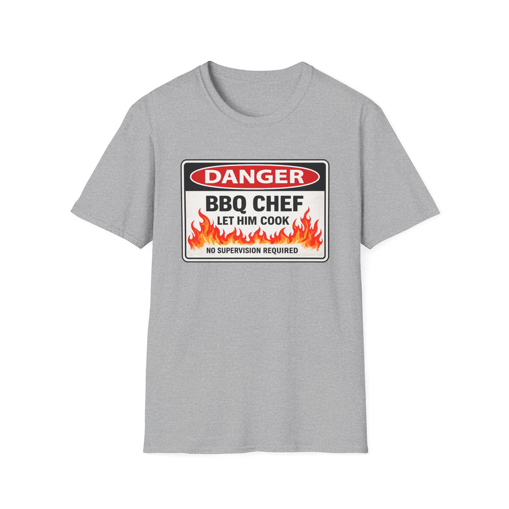 Danger BBQ Chef Let Him Cook T Shirt