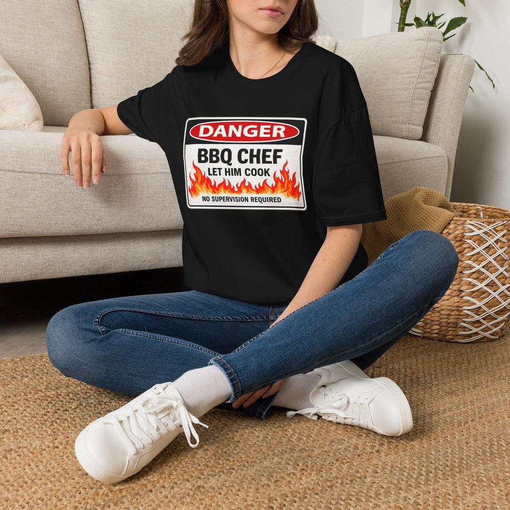 Danger BBQ Chef Let Him Cook T Shirt