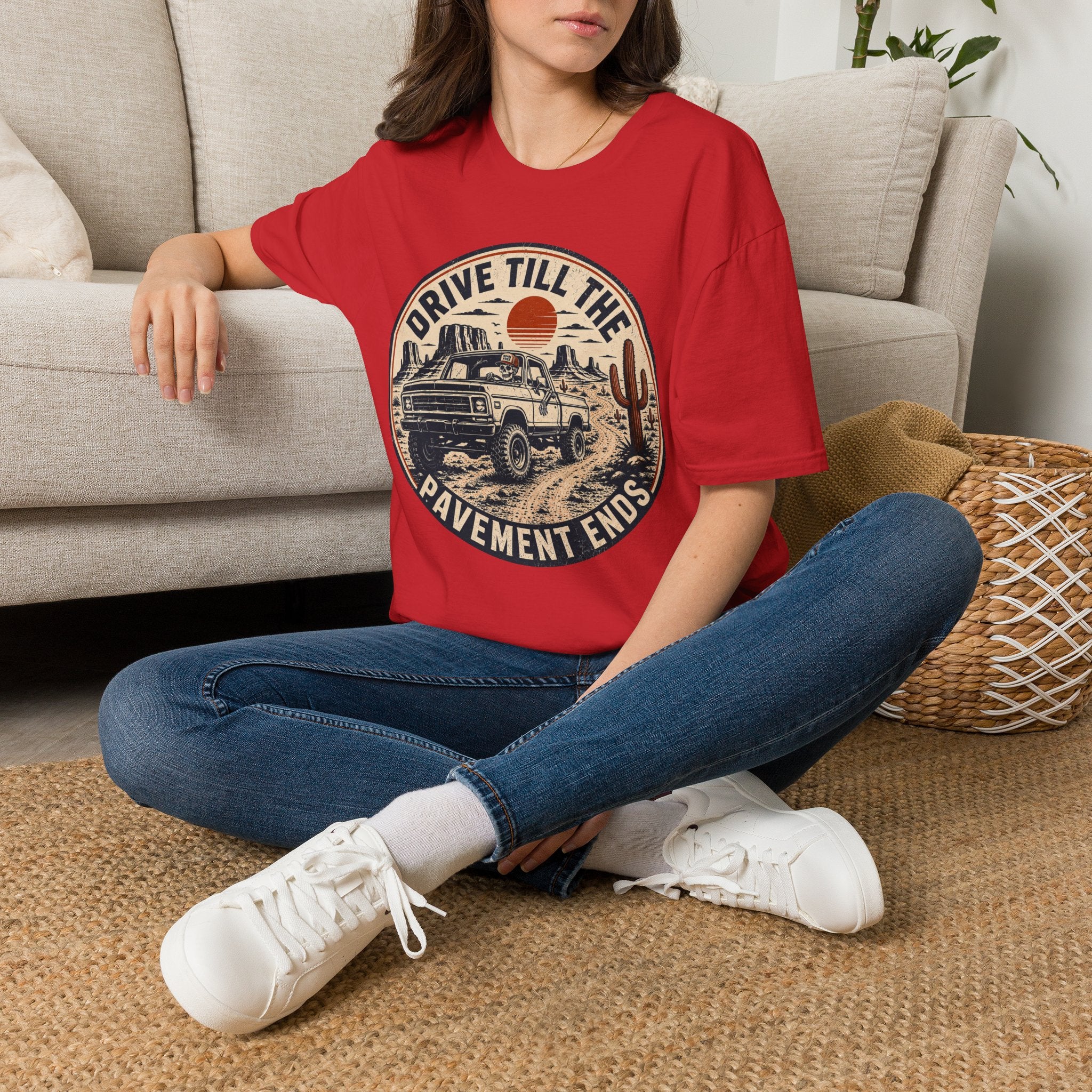 Drive Till The Pavement Ends Skeleton T‑Shirt