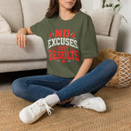 No Excuses Just Results Red T-Shirt