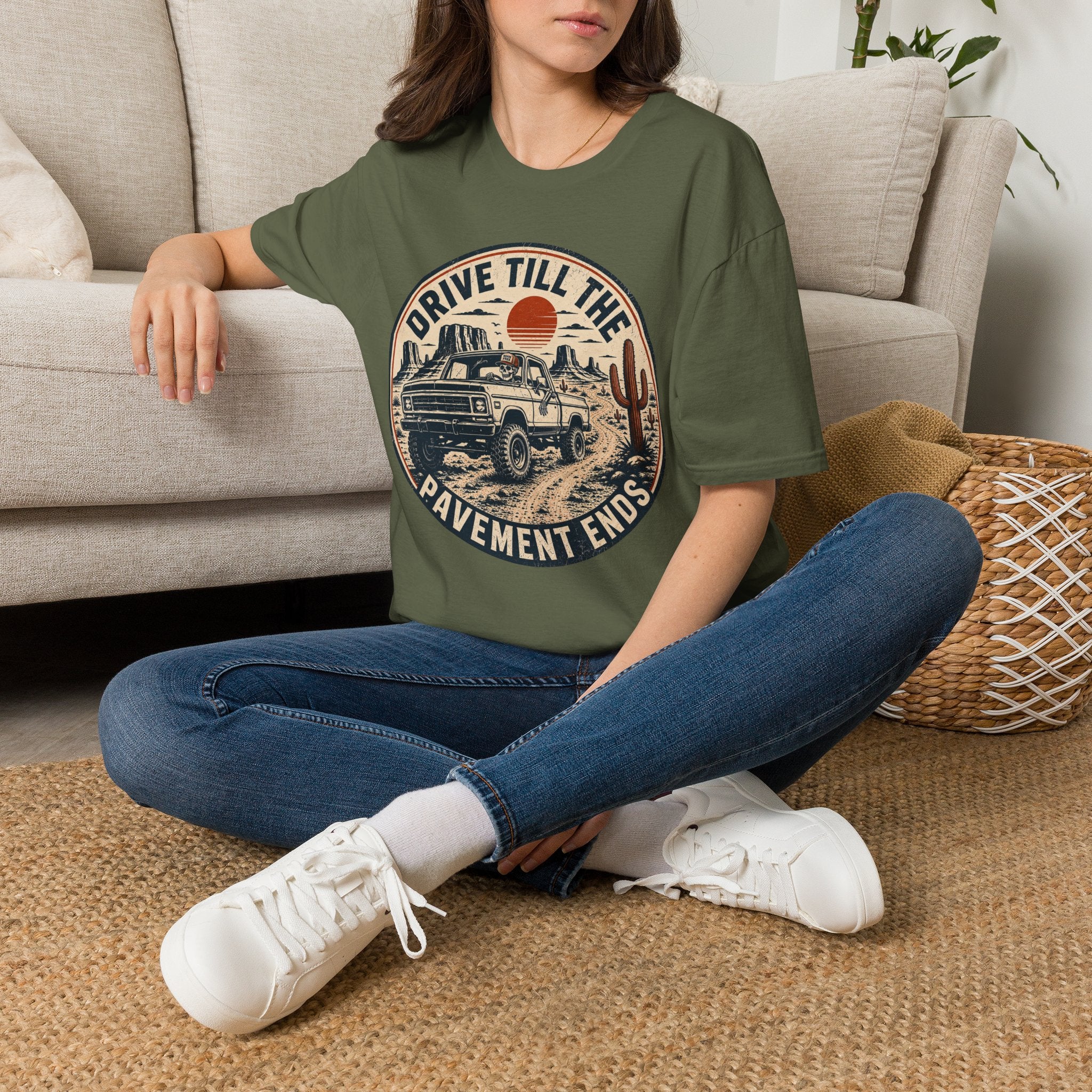 Drive Till The Pavement Ends Skeleton T‑Shirt
