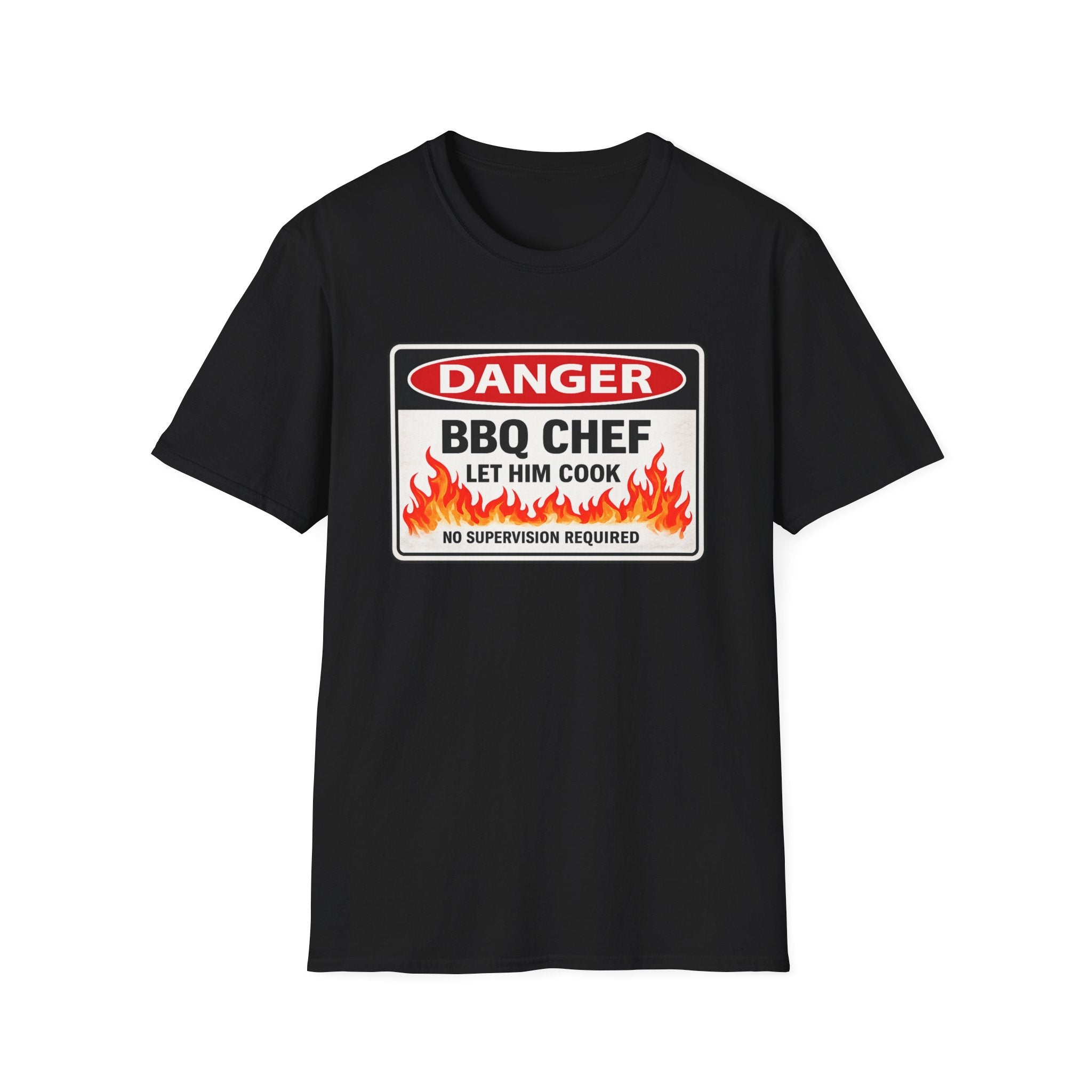 Danger BBQ Chef Let Him Cook T Shirt