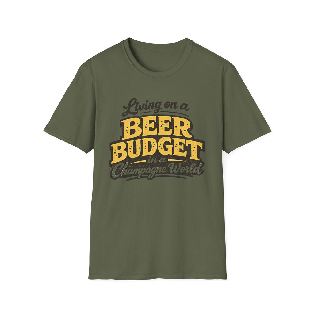 Living on a Beer Budget Bubbles T-Shirt