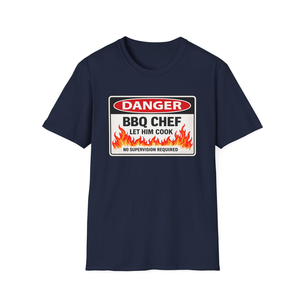 Danger BBQ Chef Let Him Cook T Shirt