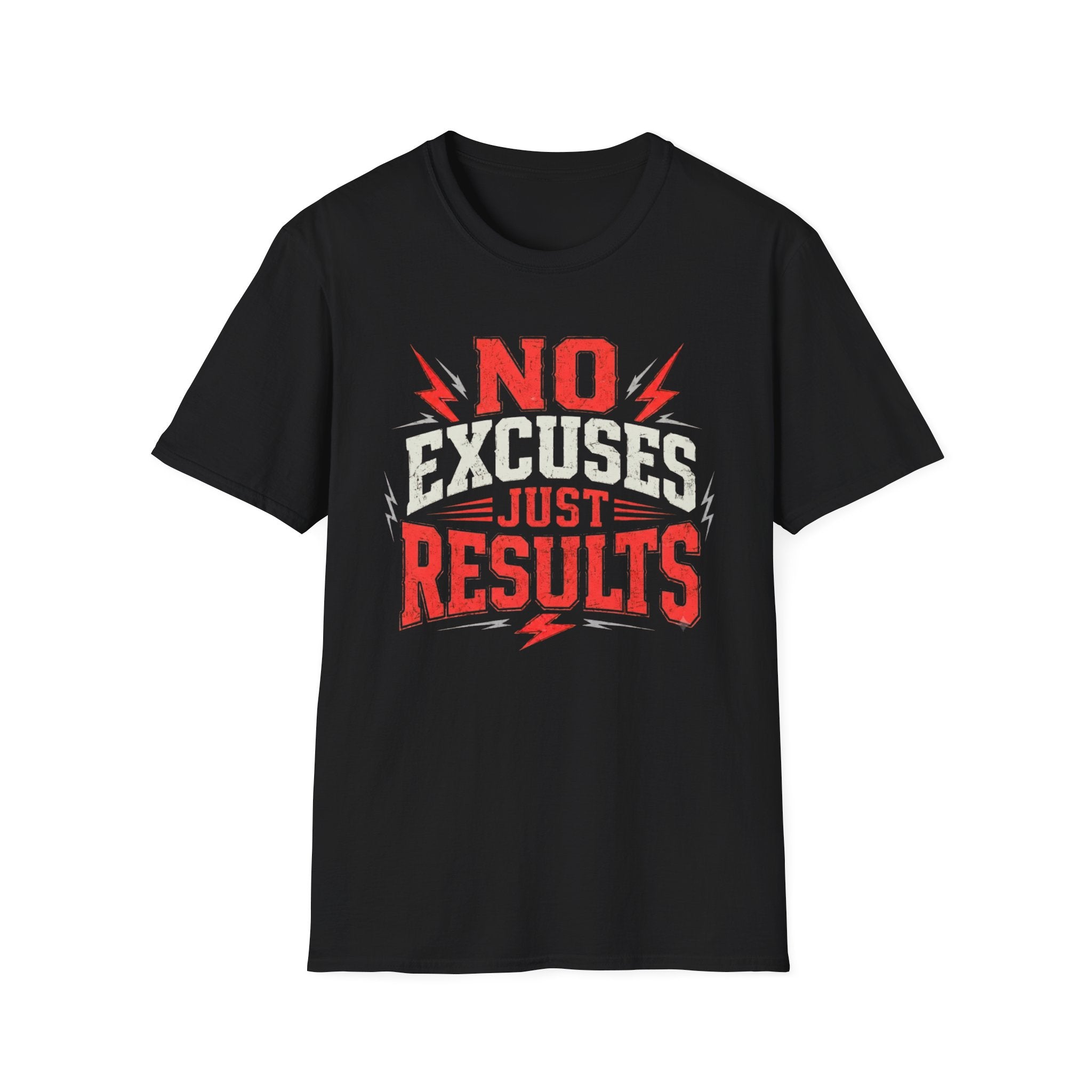 No Excuses Just Results Red T-Shirt