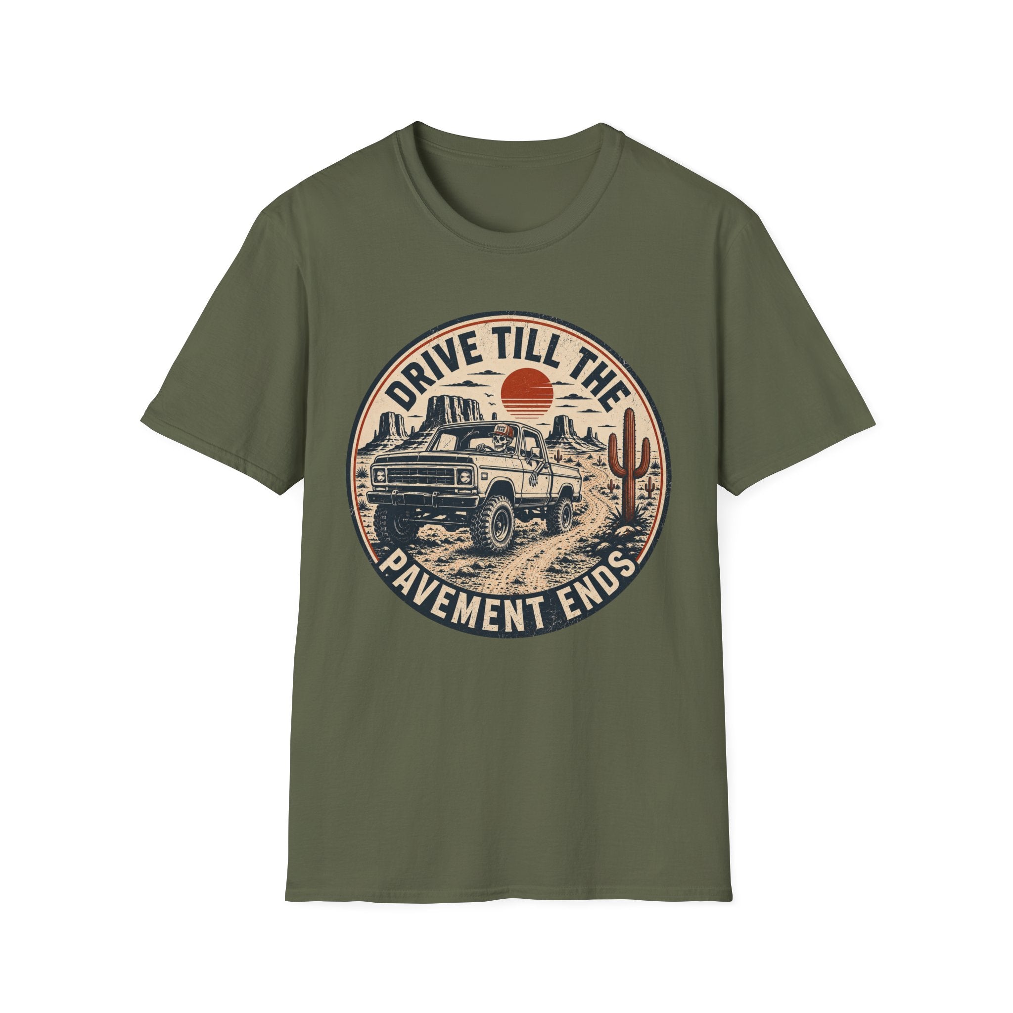 Drive Till The Pavement Ends Skeleton T‑Shirt
