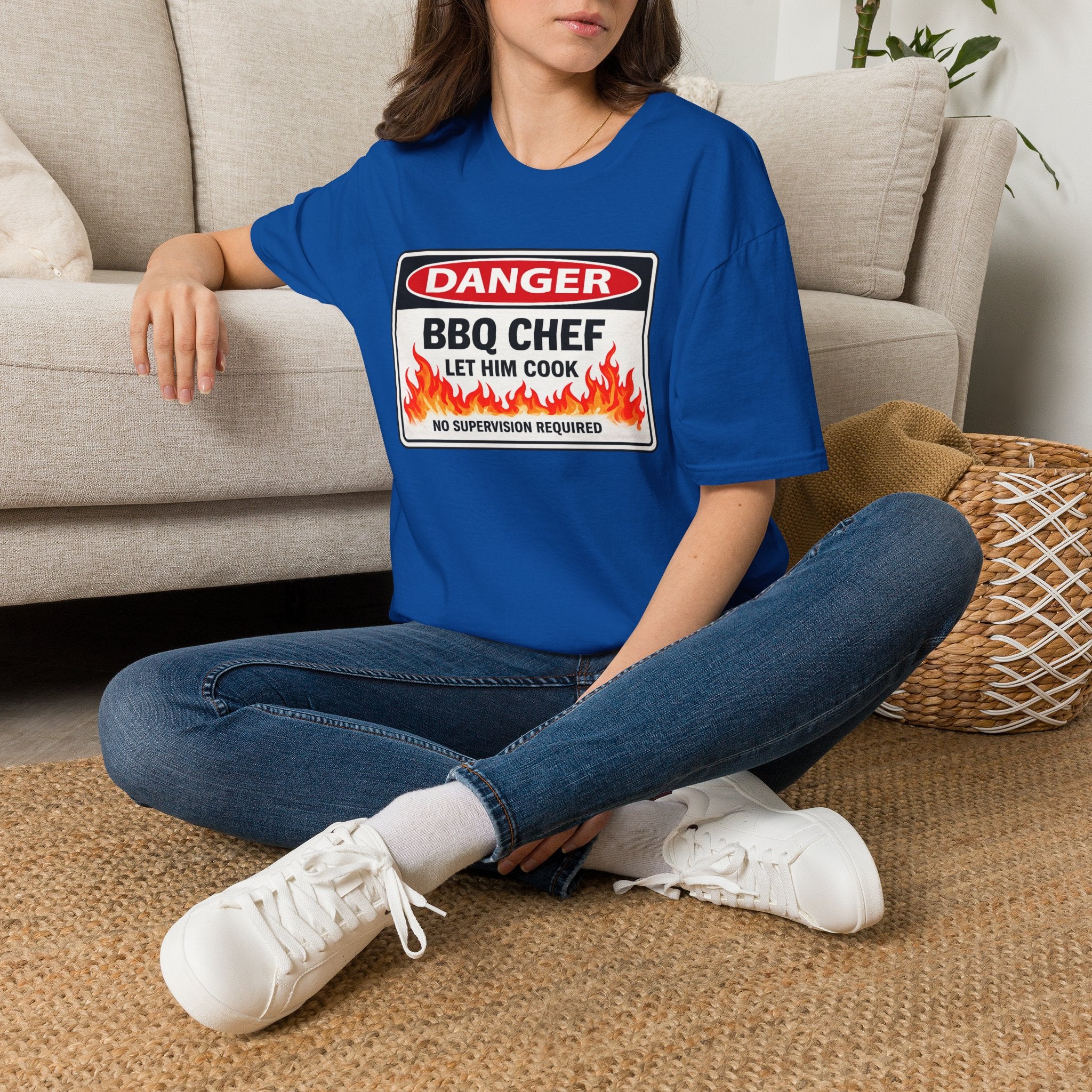 Danger BBQ Chef Let Him Cook T Shirt