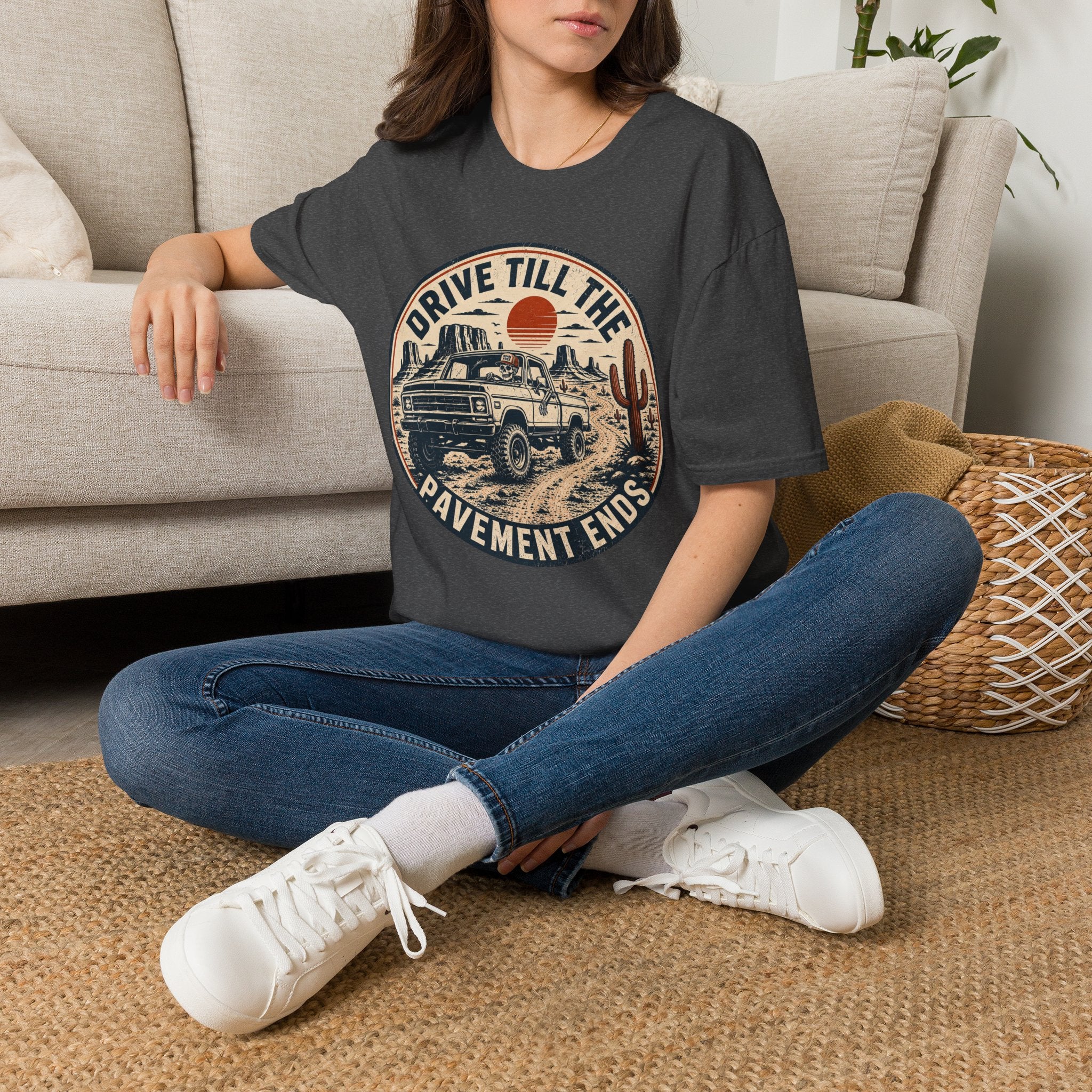Drive Till The Pavement Ends Skeleton T‑Shirt