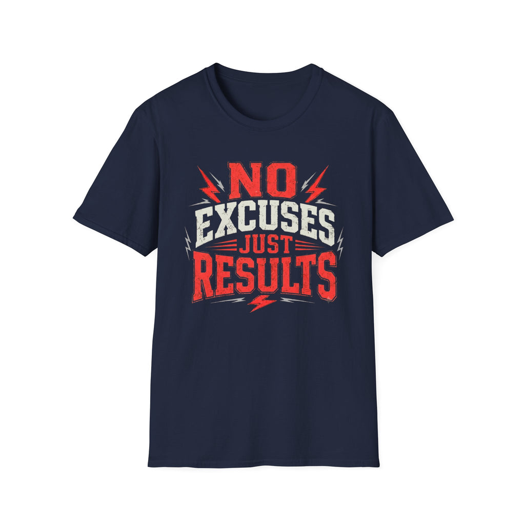 No Excuses Just Results Red T-Shirt