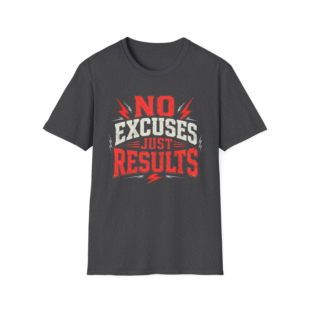 No Excuses Just Results Red T-Shirt