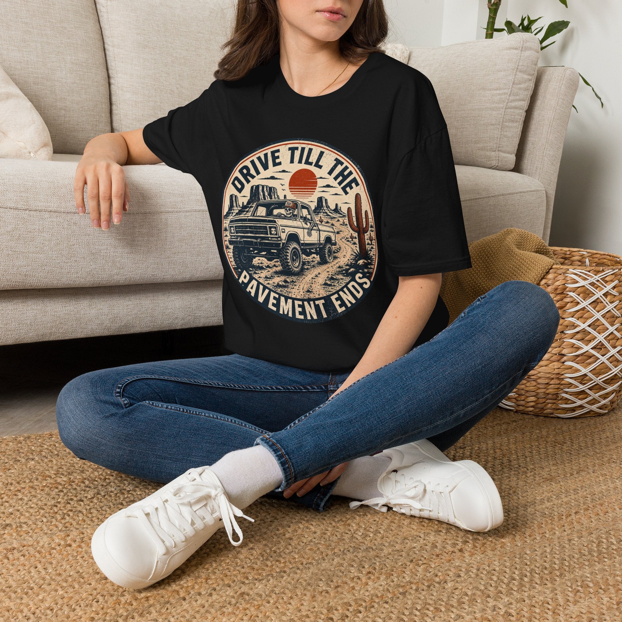 Drive Till The Pavement Ends Skeleton T‑Shirt
