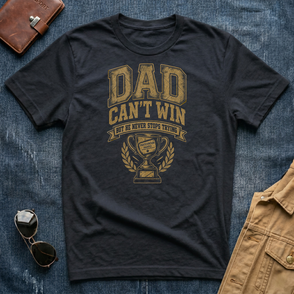Dad Can't Win But He Never Stops Trying T-Shirt