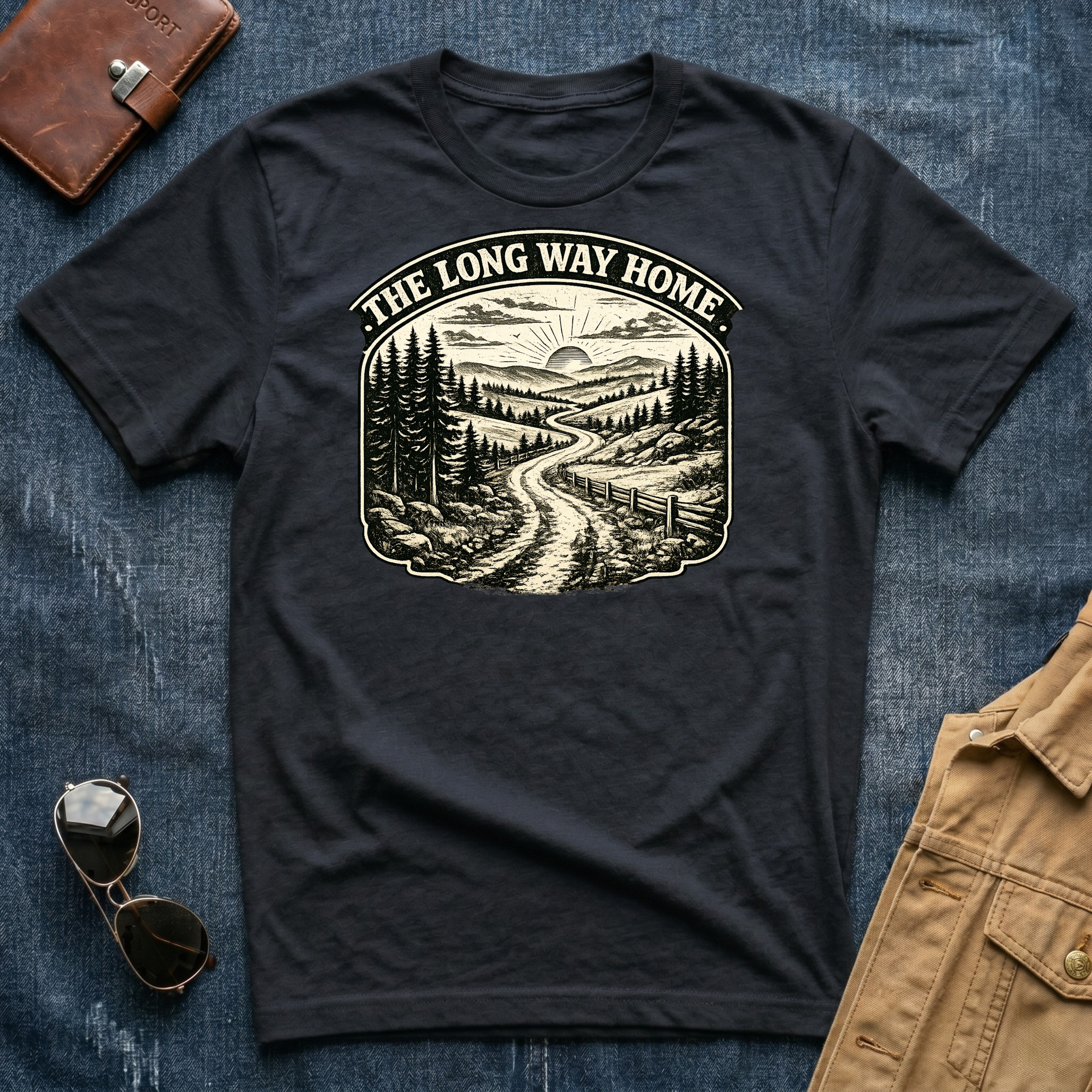The Long Way Home Trees T Shirt