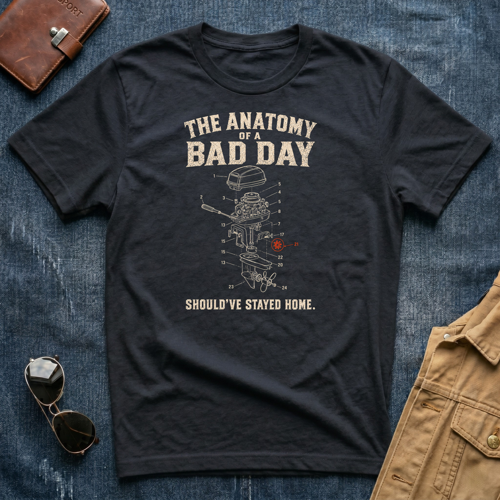 The Anatomy of a Bad Day Red Gear T‑Shirt