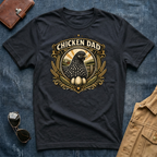 Chicken Dad Black and White T-Shirt
