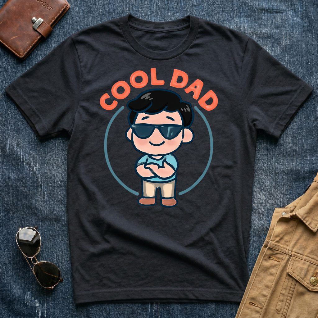 Anime Cool Dad Black T-Shirt