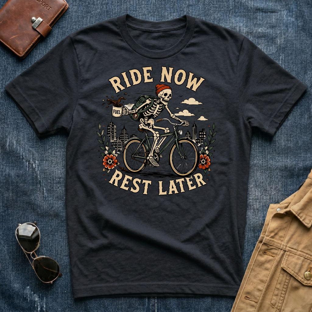Ride Now Rest Later Bicycle T‑Shirt