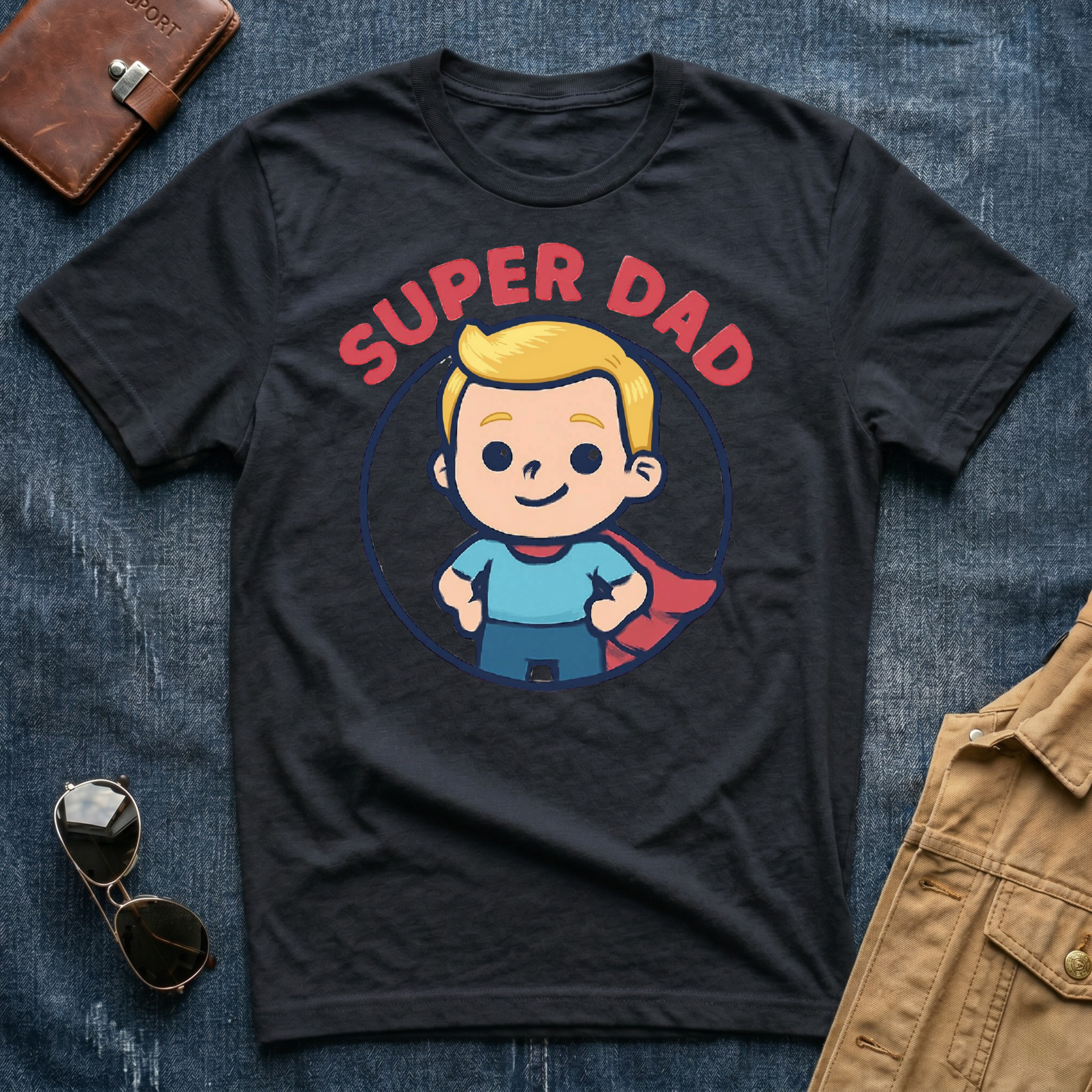 Anime Super Dad Blond T Shirt