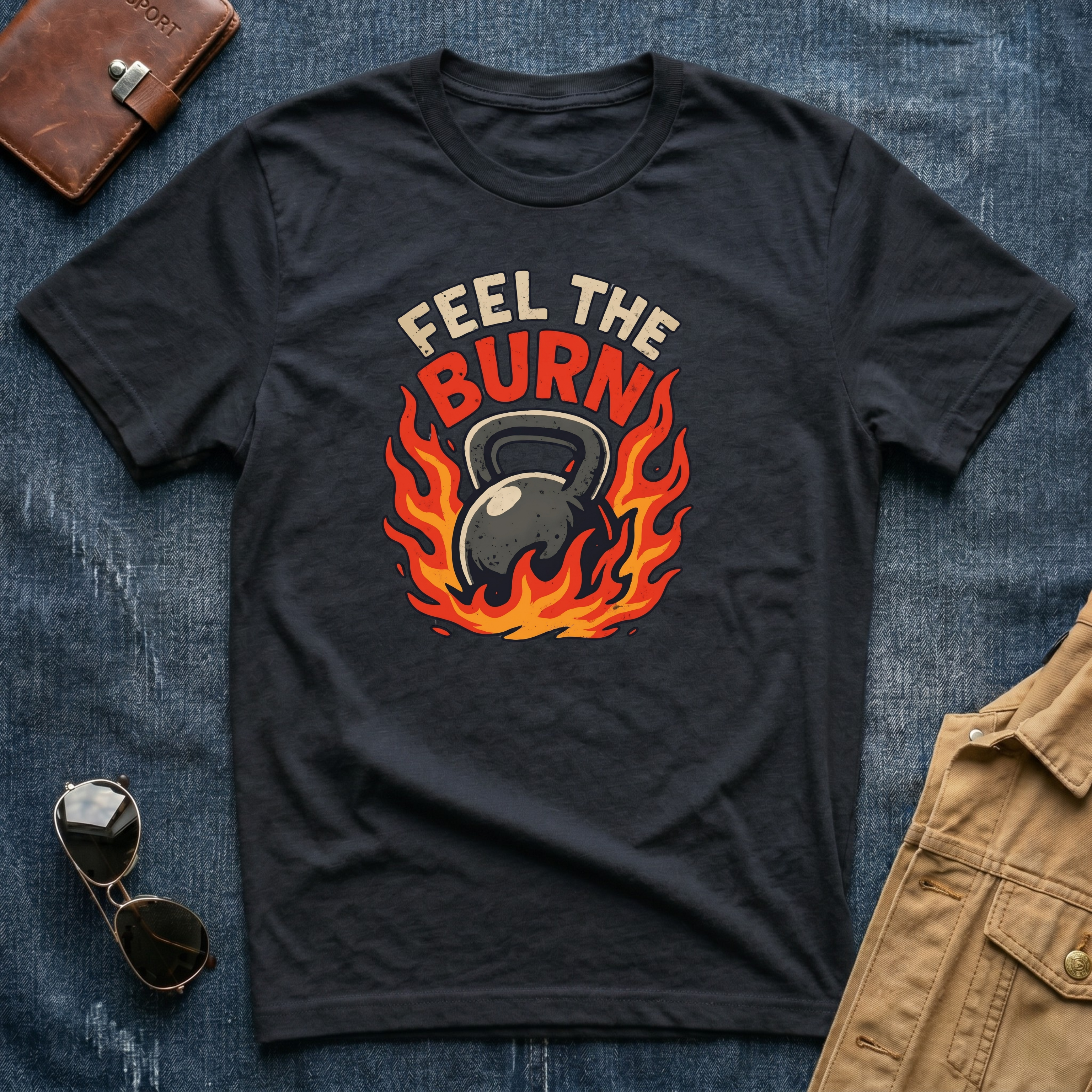 Feel the Burn Kettlebell T-Shirt