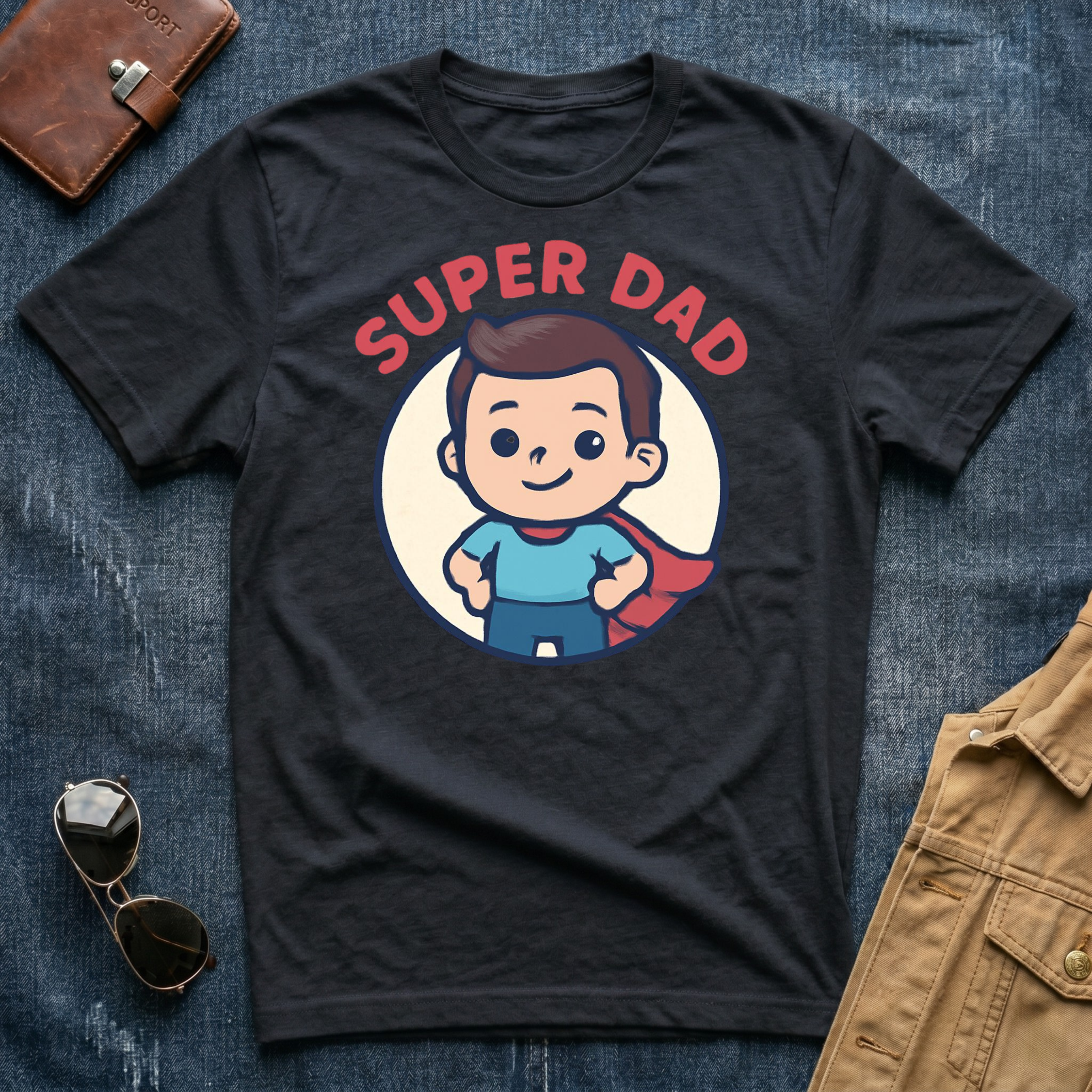 Anime Super Dad Brown T-Shirt