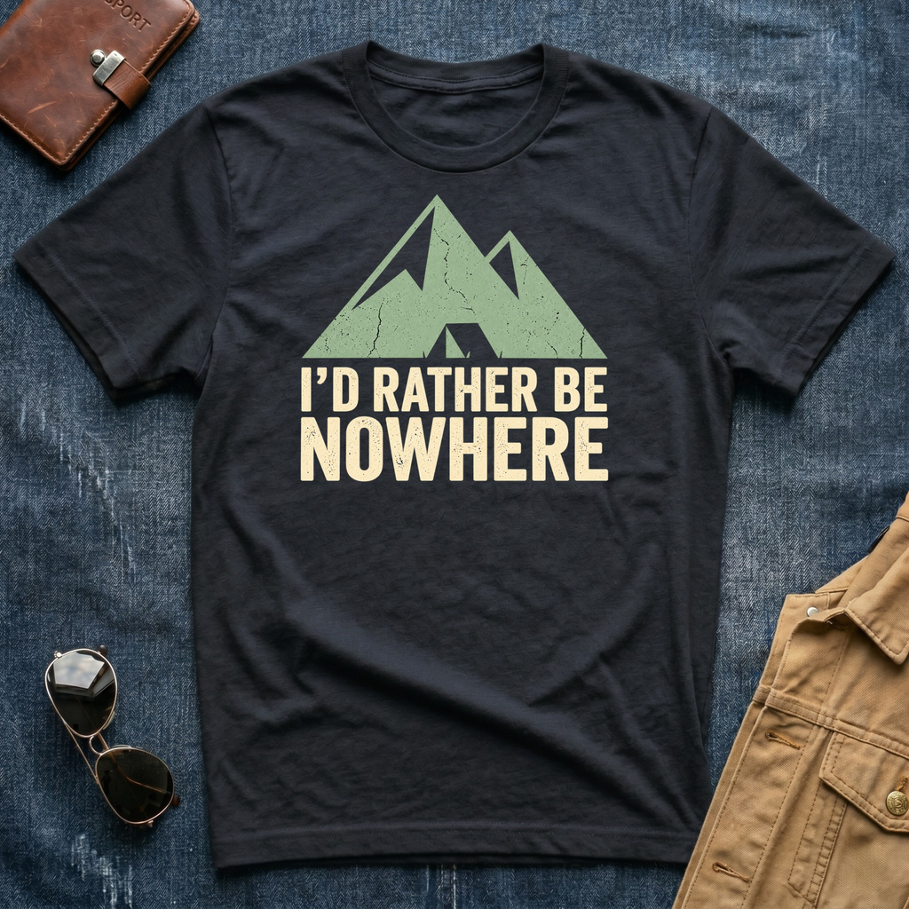I'd Rather Be Nowhere Mountain T-Shirt