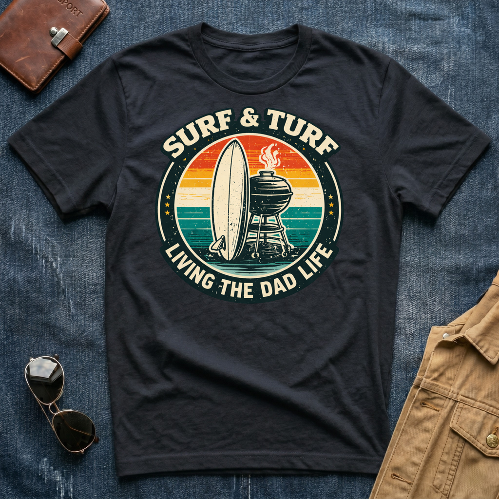 Surf & Turf Living the Dad Life T-Shirt
