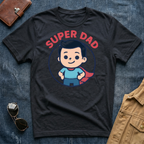 Anime Super Dad Black T-Shirt