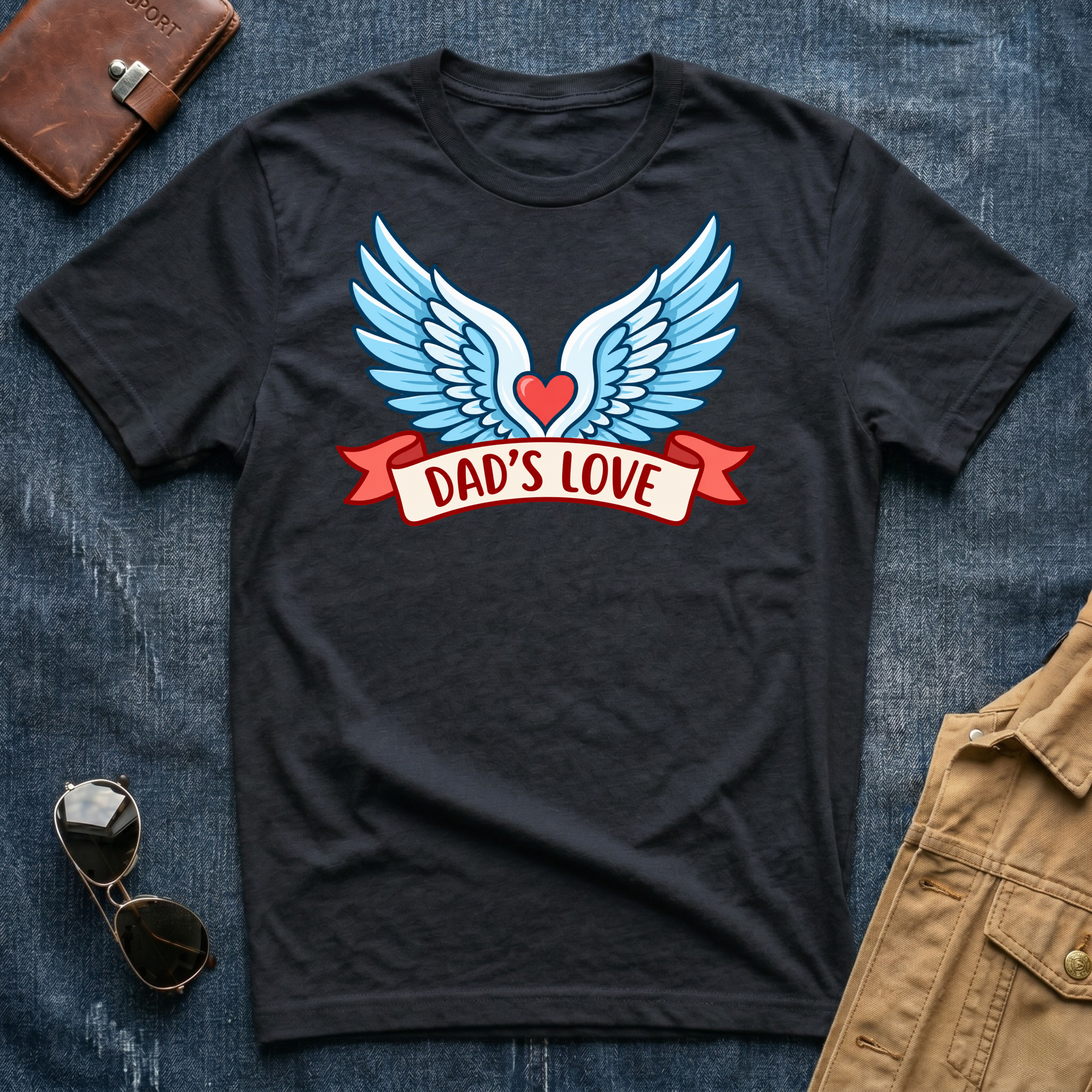 Dad’s Love Winged Heart T-Shirt