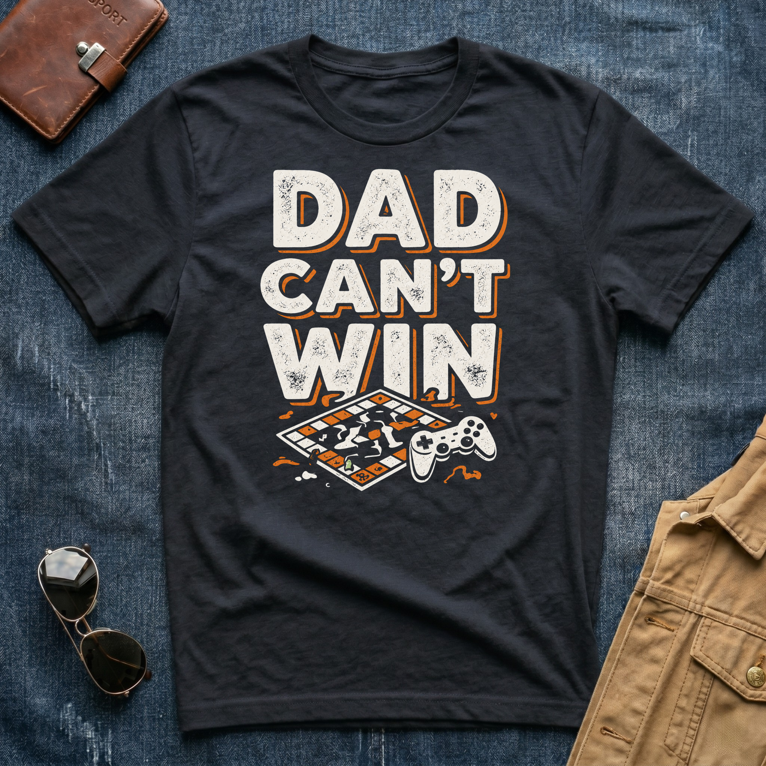 Dad Can't Win Game Board T Shirt