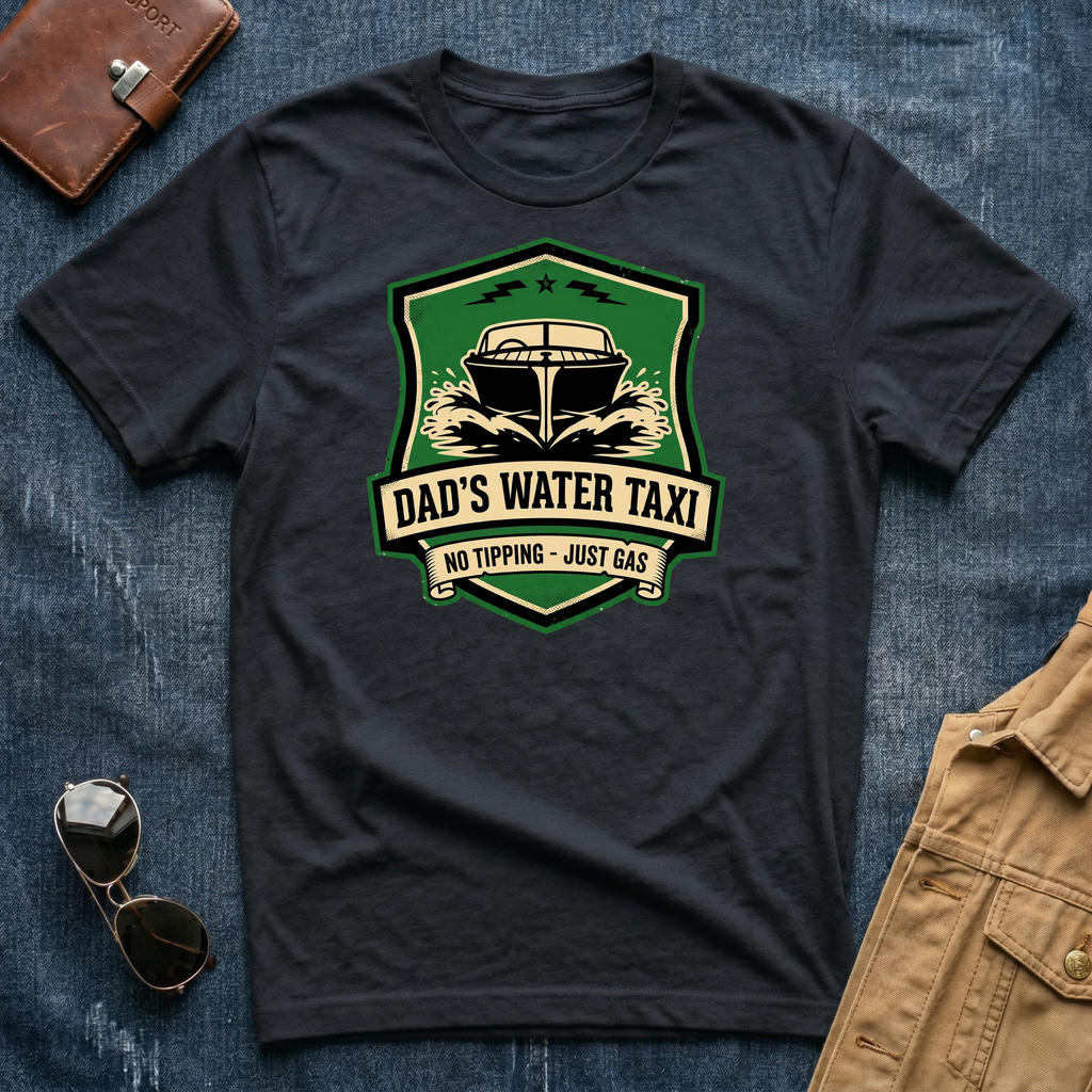 Dad’s Water Taxi No Tipping T Shirt