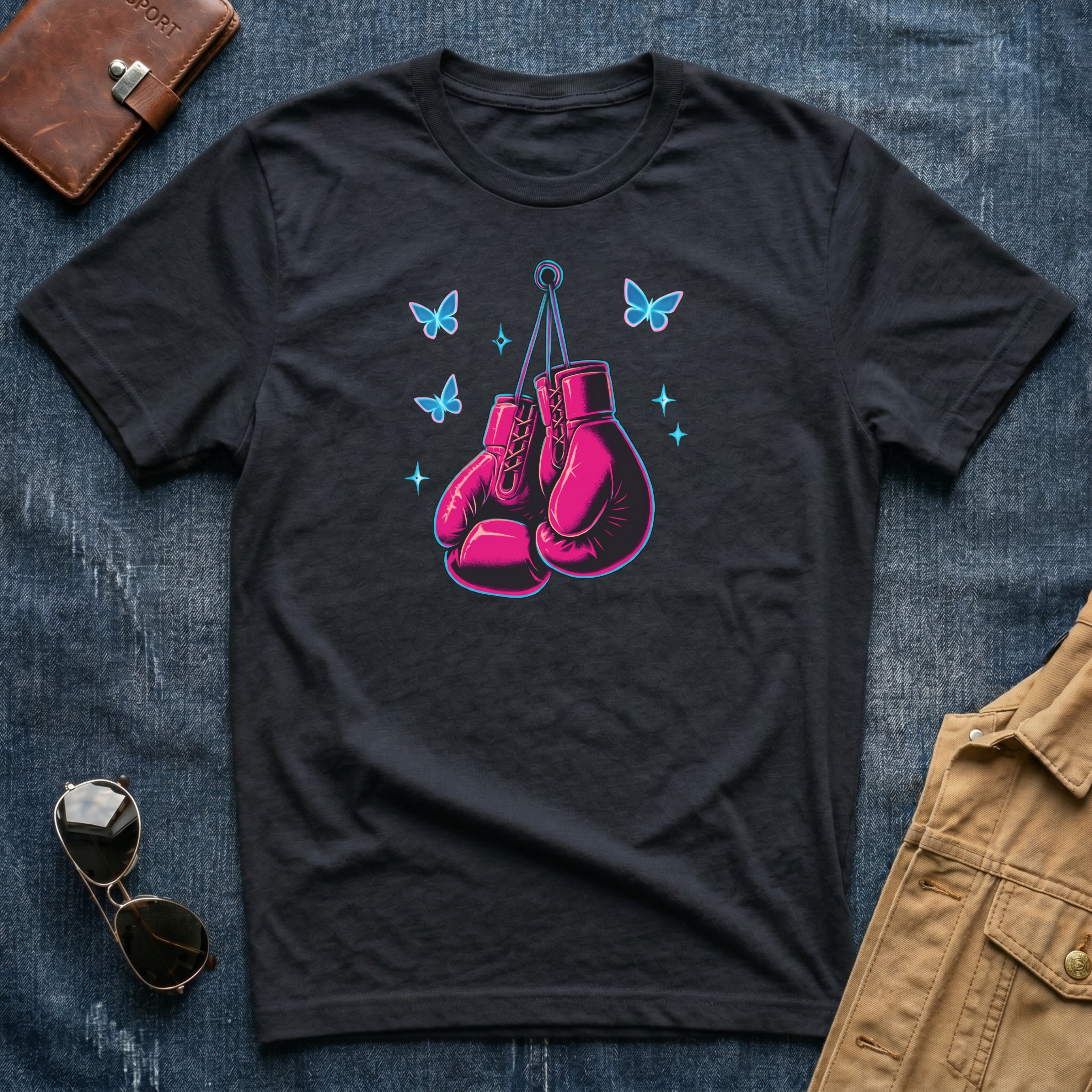 Hanging Neon Boxing Gloves T-Shirt