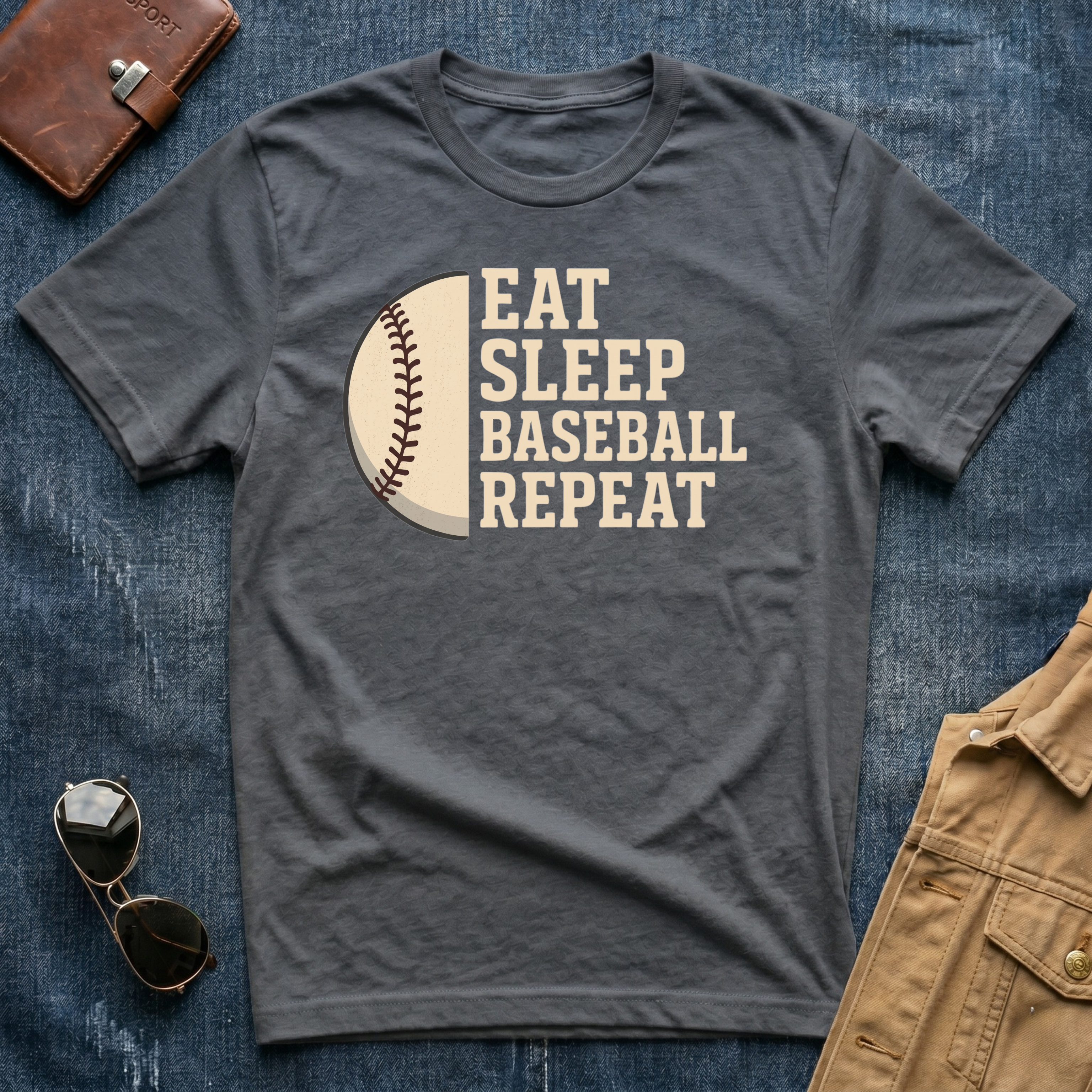 Eat Sleep Baseball Repeat T-Shirt