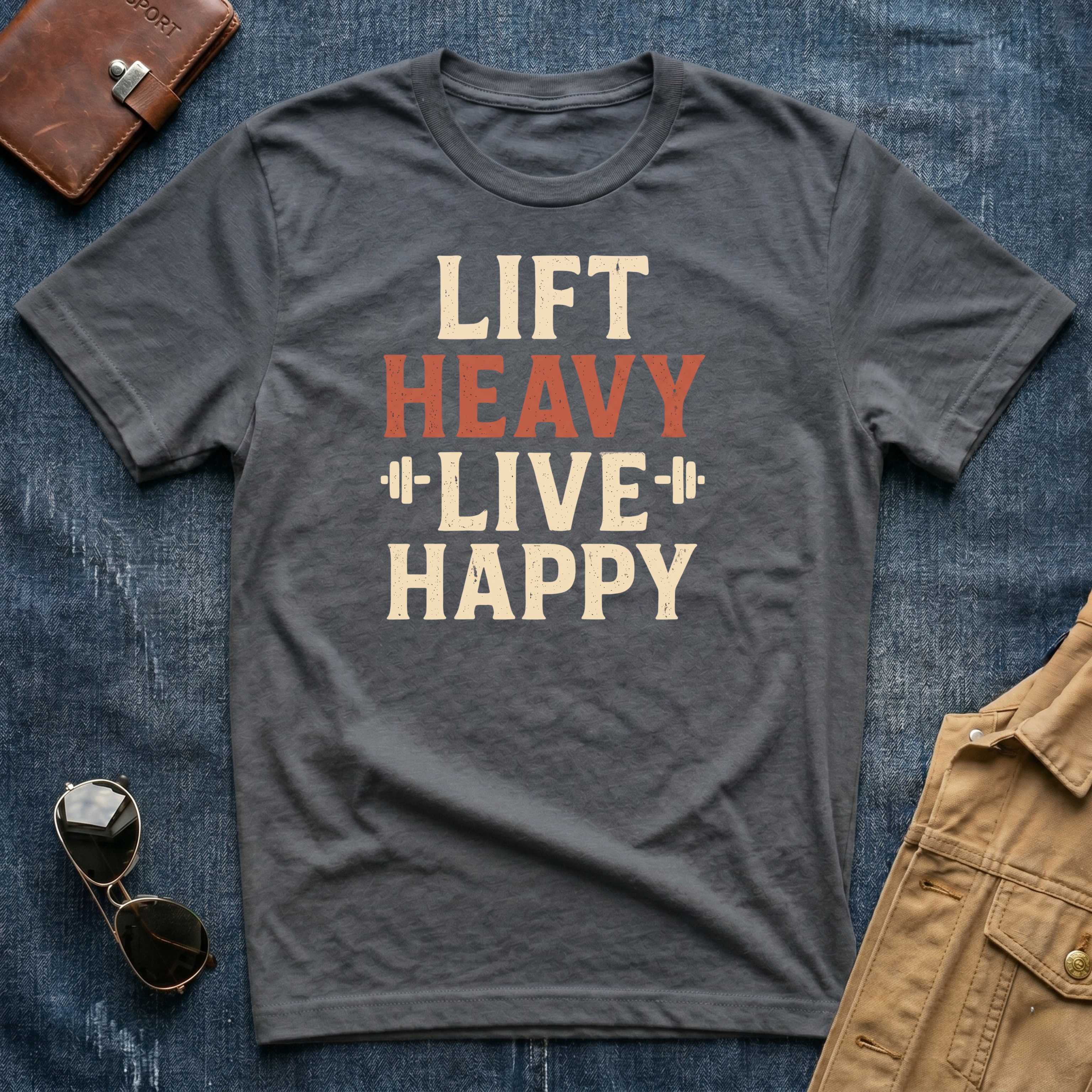 Lift Heavy Live Happy T-Shirt