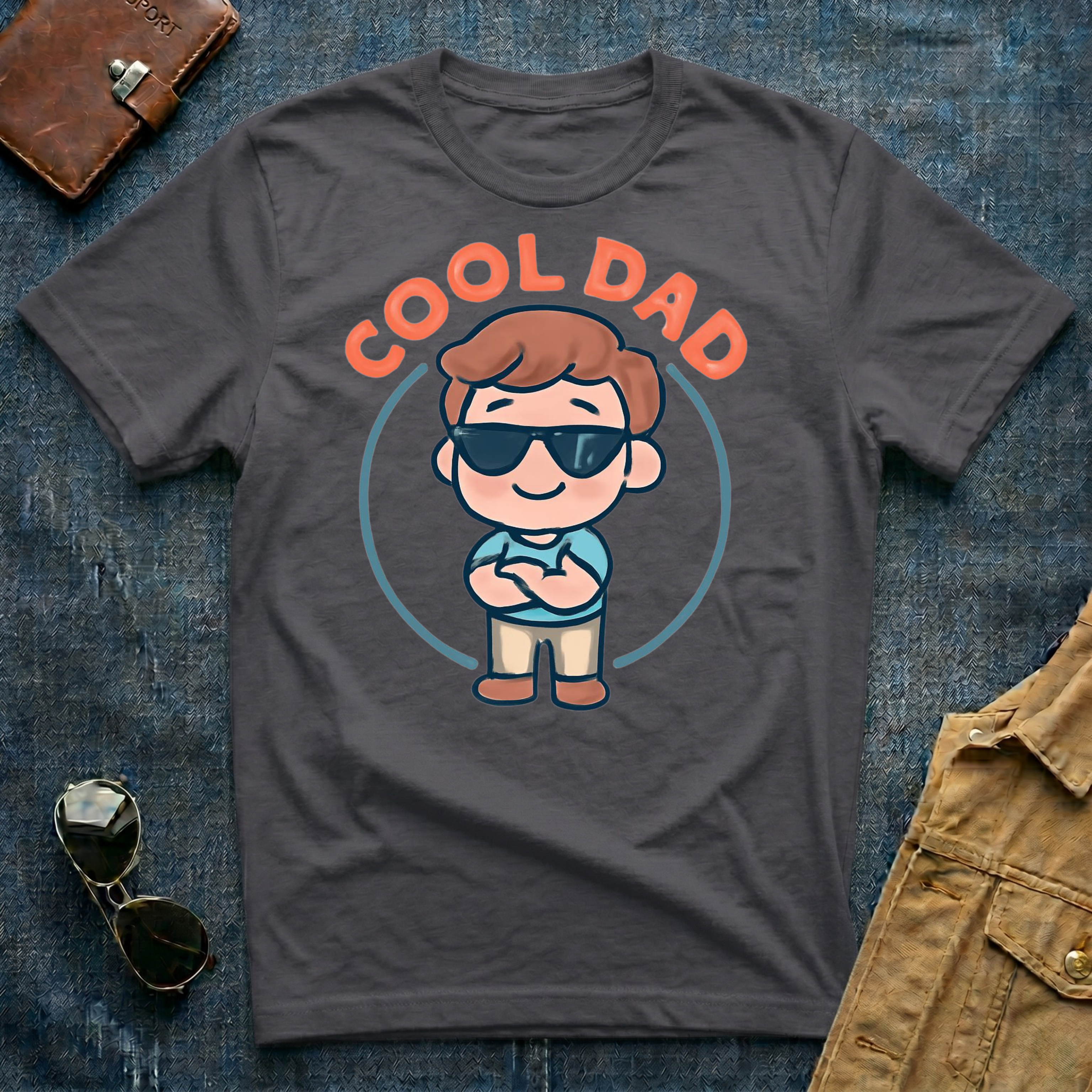 Anime Cool Dad Brown T-Shirt