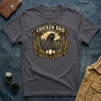 Chicken Dad Black and White T-Shirt