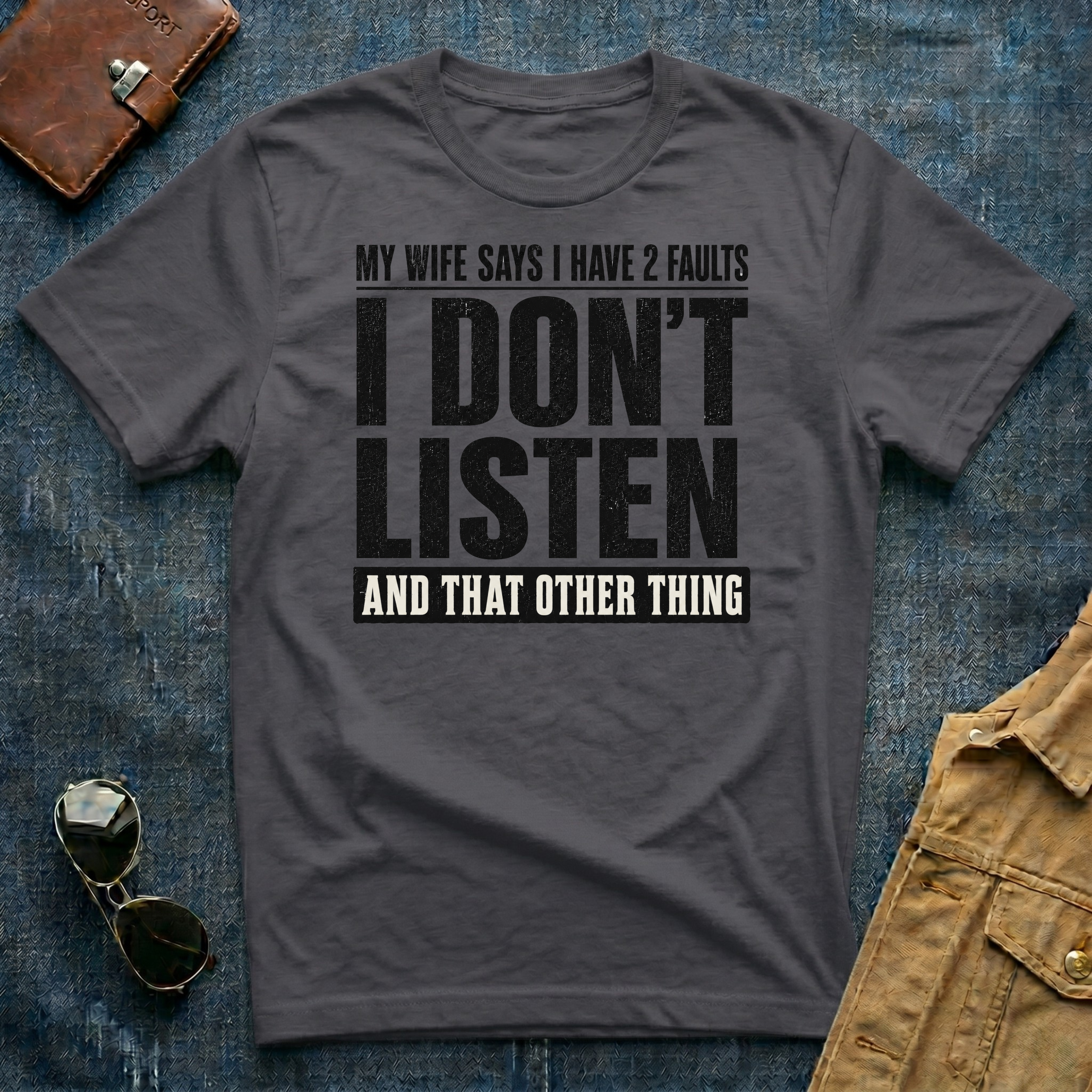 My Wife Says I Have 2 Faults T Shirt
