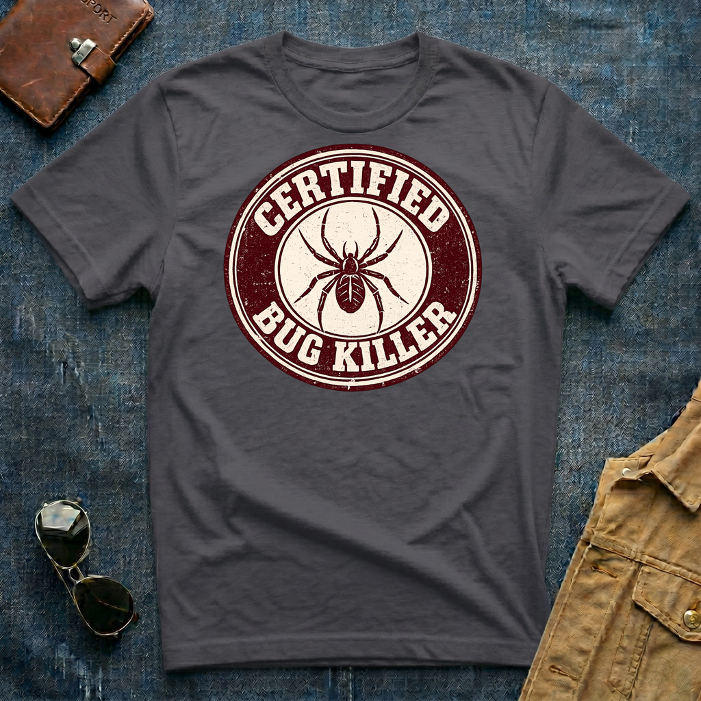 Certified Bug Killer Spider T‑Shirt