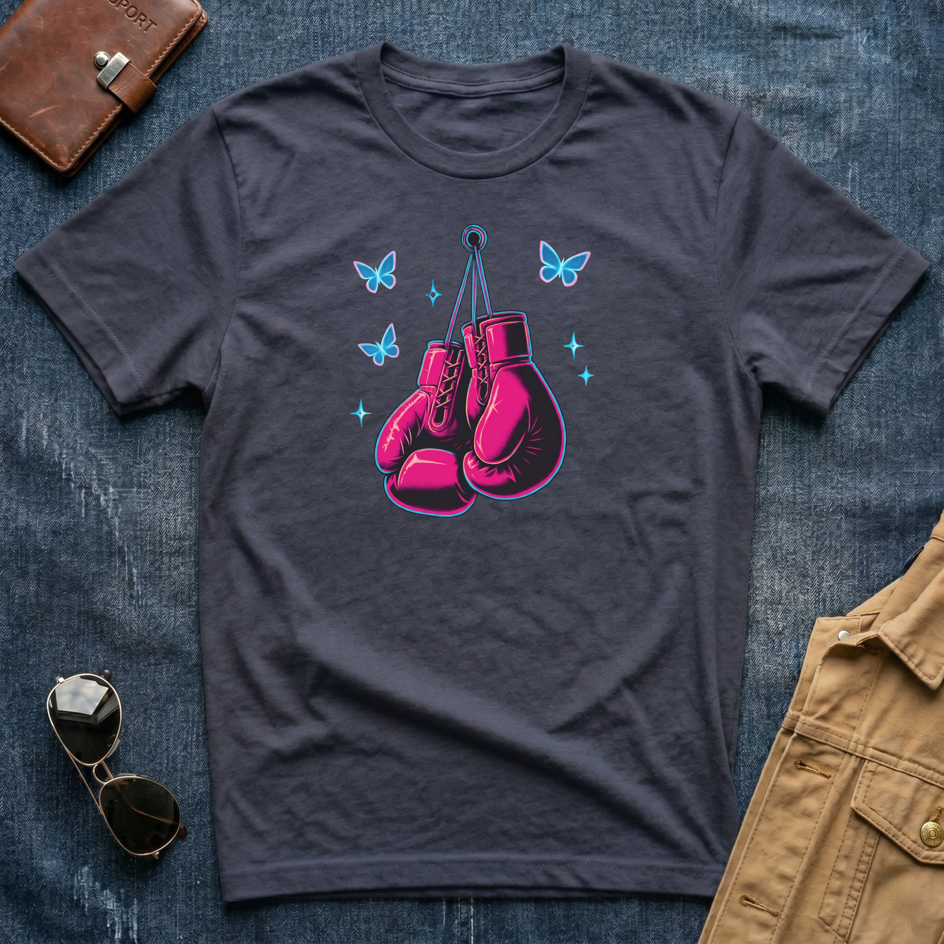 Hanging Neon Boxing Gloves T-Shirt