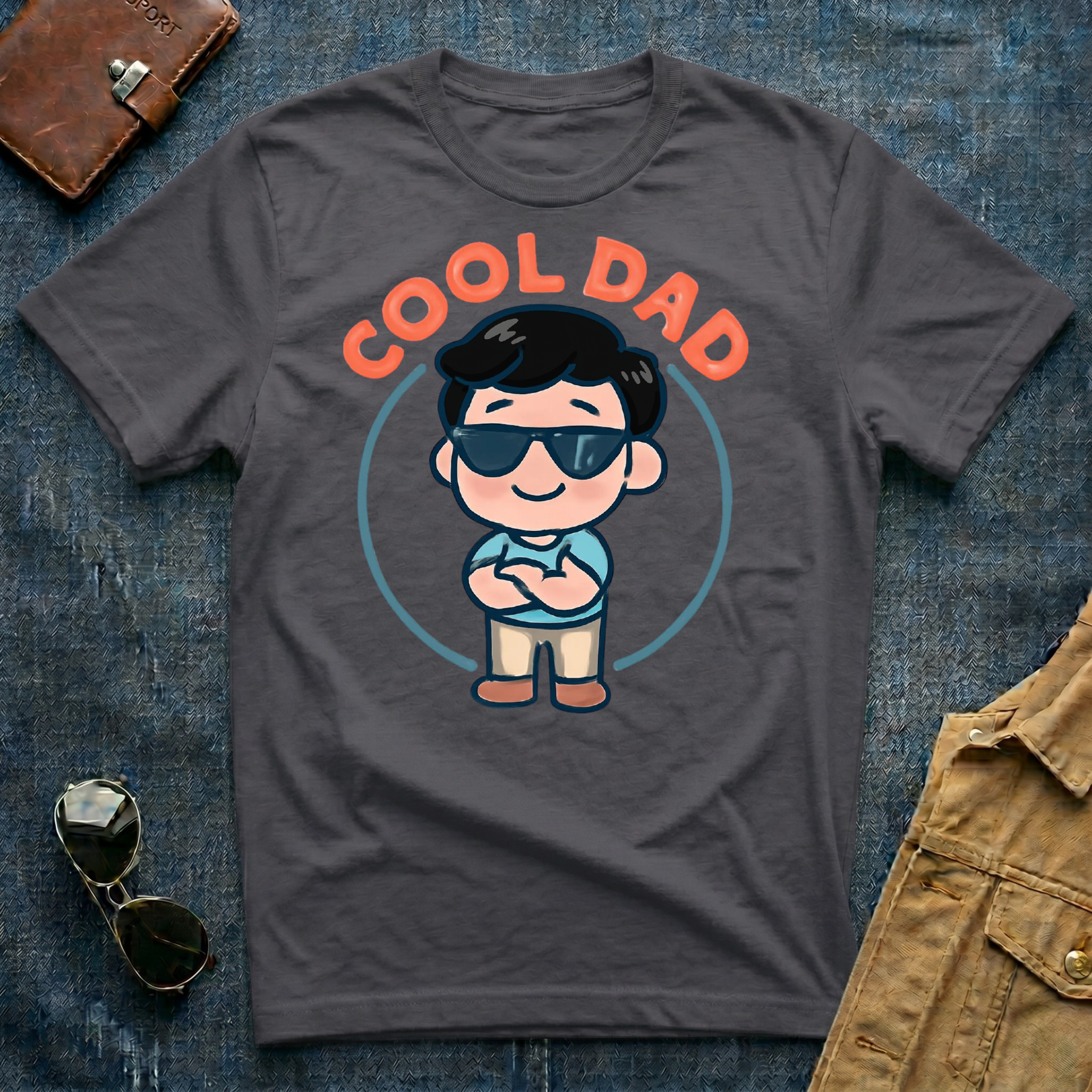 Anime Cool Dad Black T-Shirt