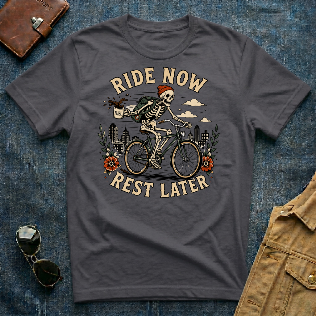 Ride Now Rest Later Bicycle T‑Shirt