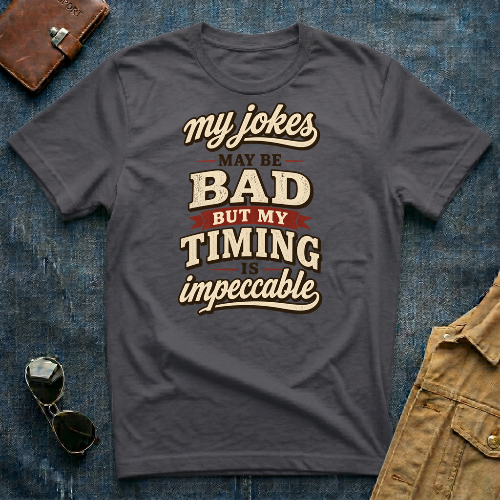 My Jokes May Be Bad but My Timing Is Impeccable T Shirt