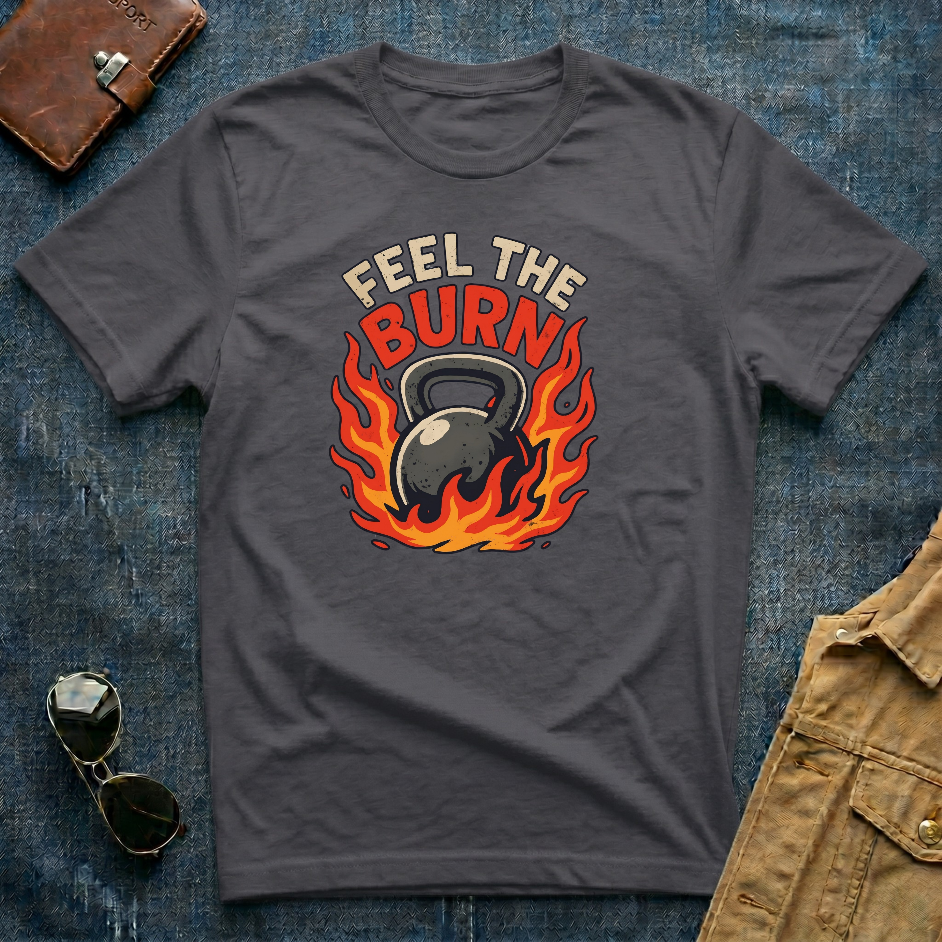 Feel the Burn Kettlebell T-Shirt