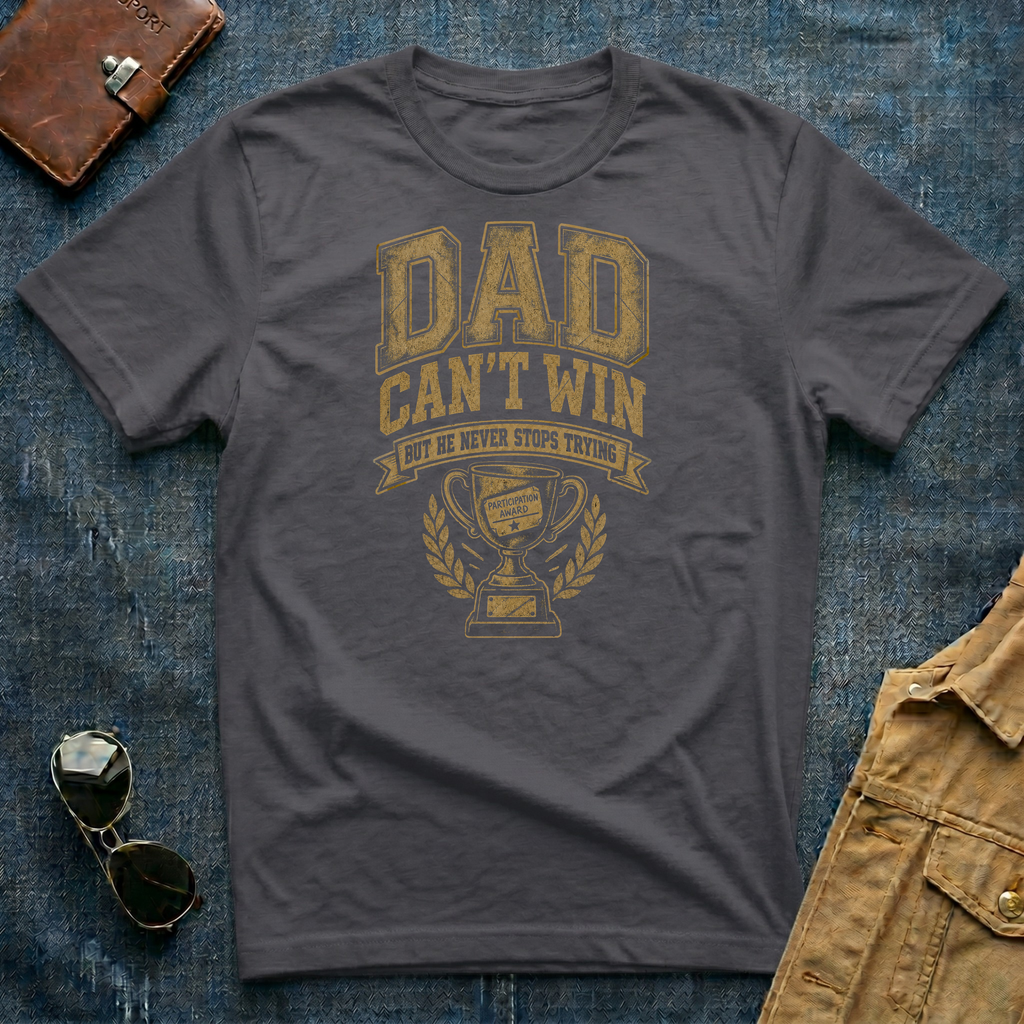 Dad Can't Win But He Never Stops Trying T-Shirt