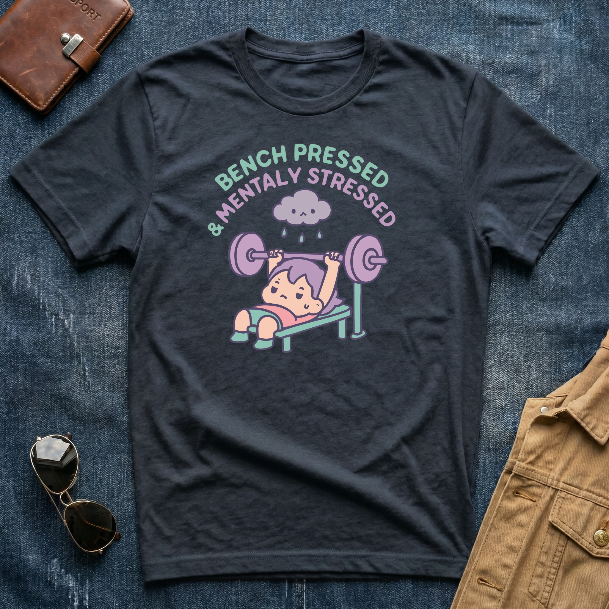 Bench Pressed Mentally Stressed T-Shirt
