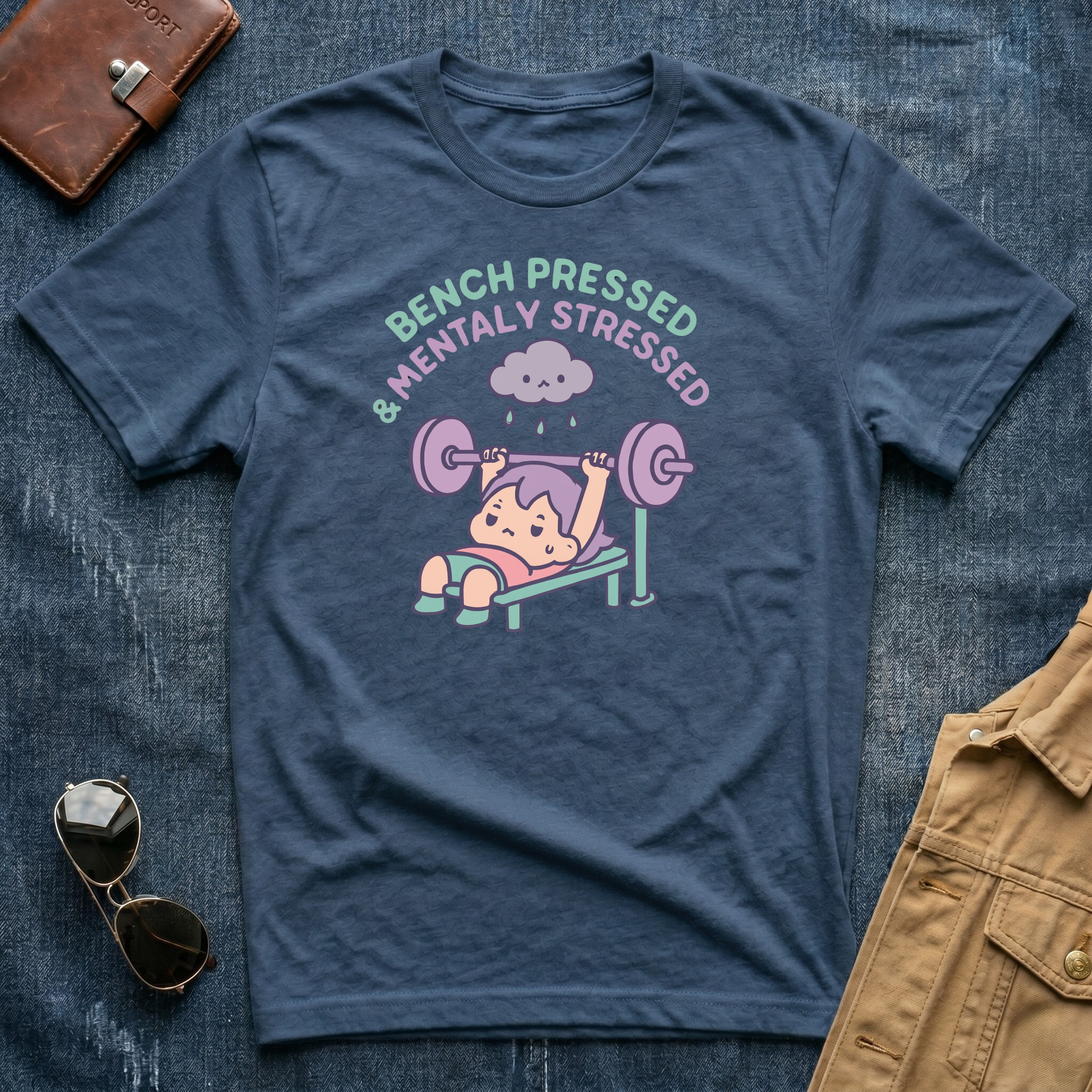 Bench Pressed Mentally Stressed T-Shirt