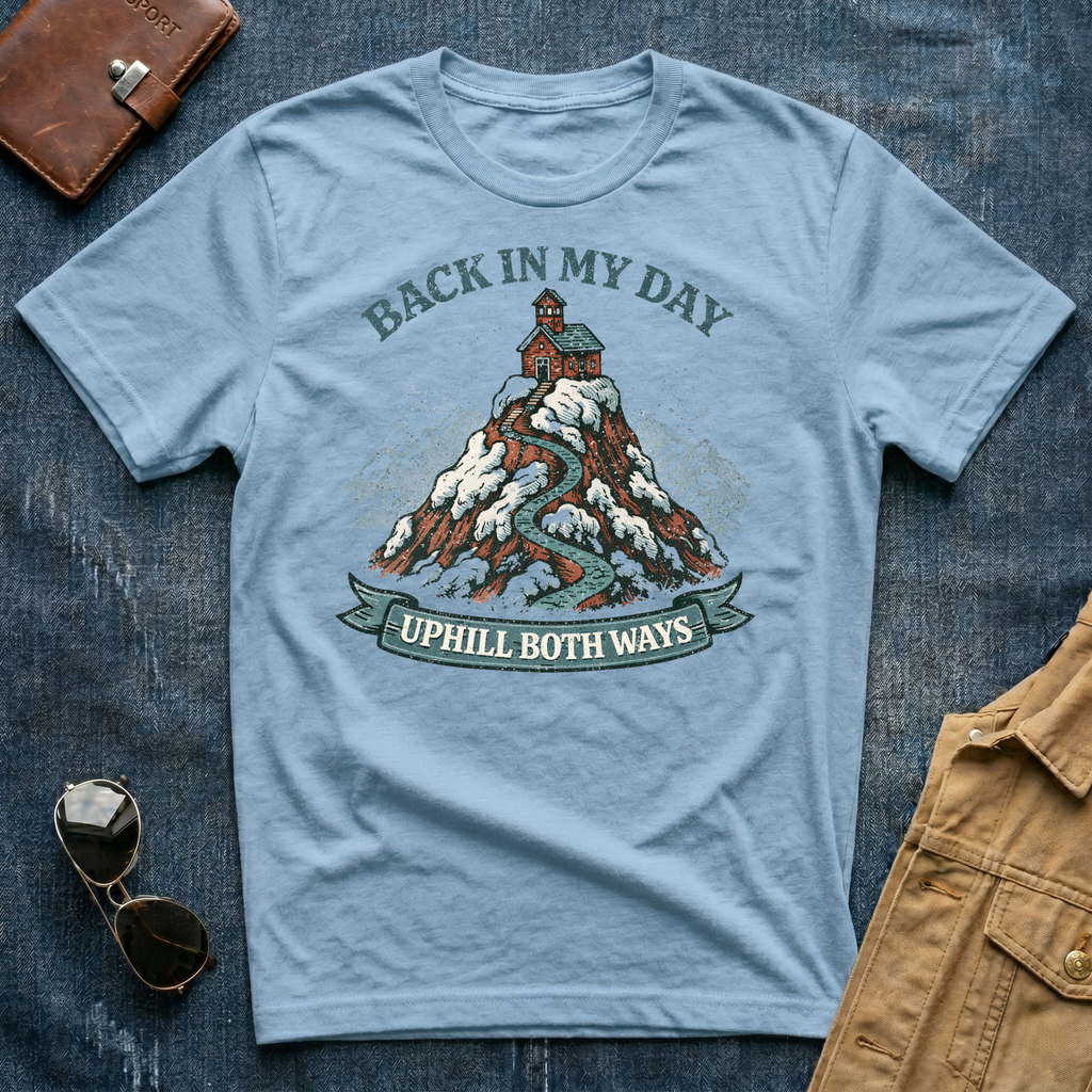 Back In My Day Uphill Both Ways T Shirt