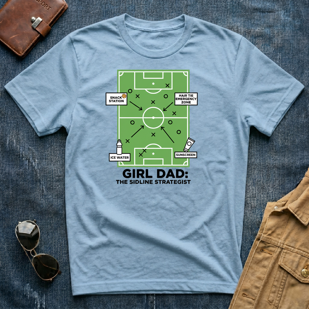 Girl Dad The Sideline Strategist T Shirt