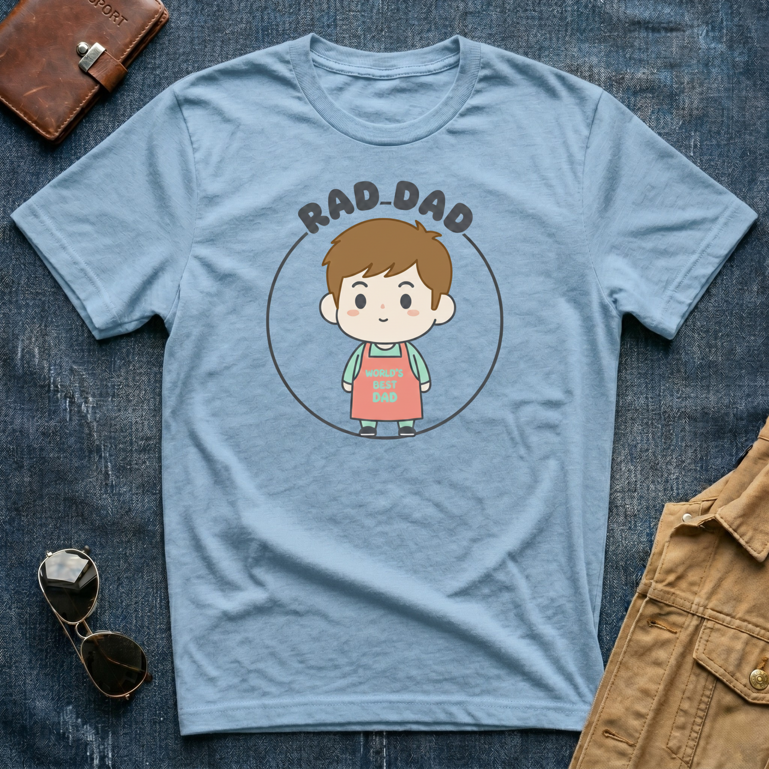 Rad Dad Anime Brown Hair T-Shirt