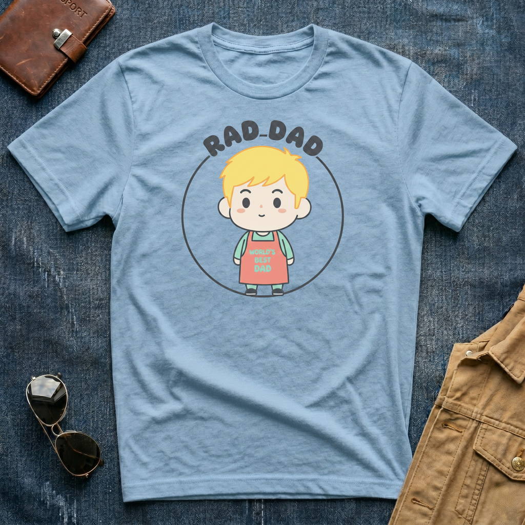 Rad Dad Anime Blond Hair T Shirt