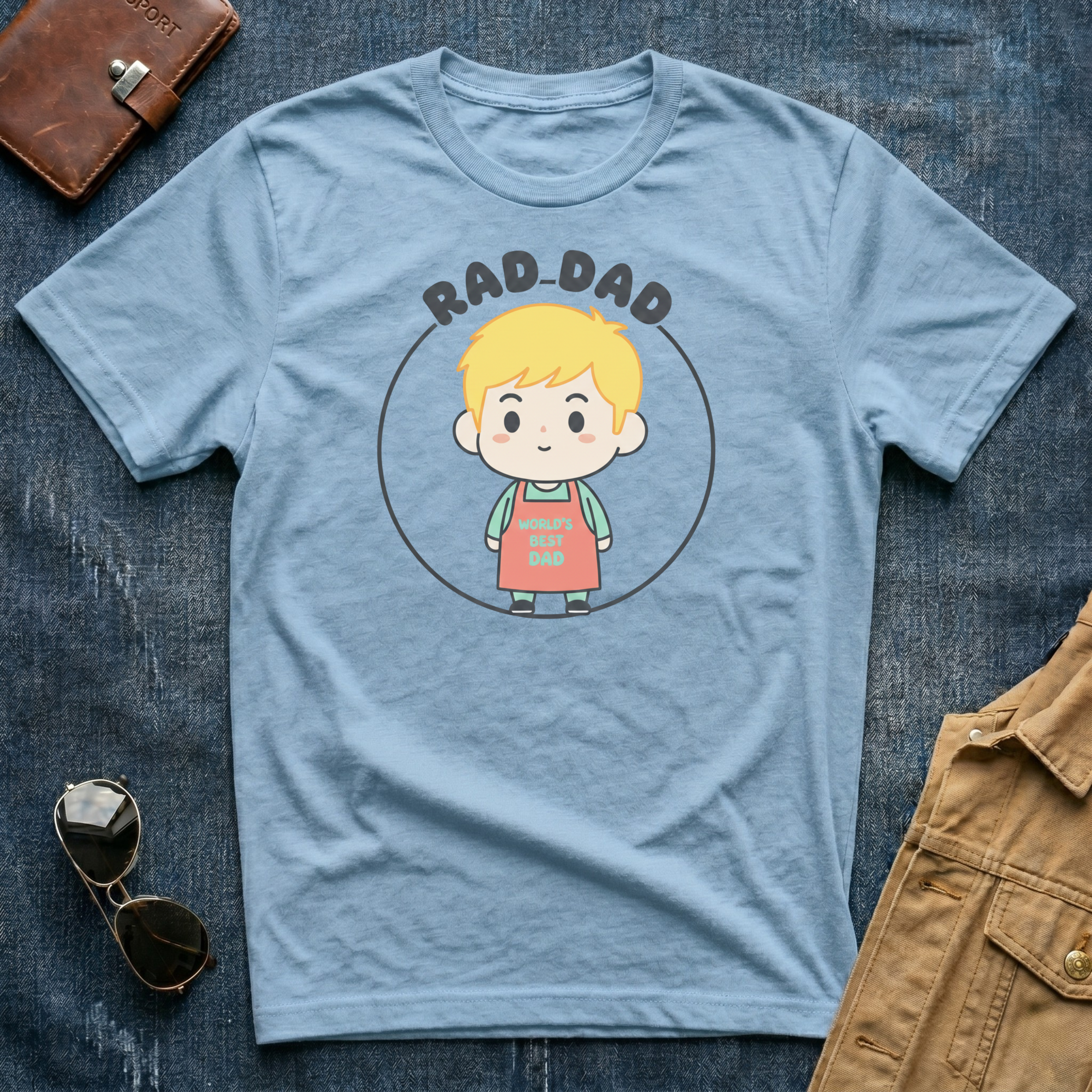 Rad Dad Anime Blond Hair T Shirt
